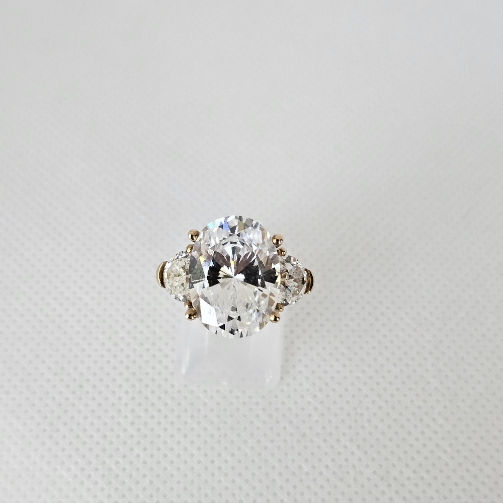 Victoria Wieck Vintage Real Quartz Ring Gold Vermeil Size 8! RARE - Picture 4 of 11